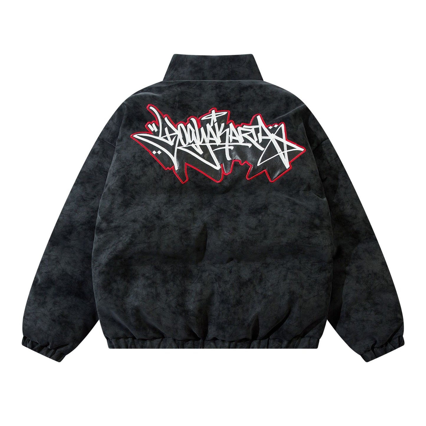 Street Letters Embroidered Cotton-padded Jacket