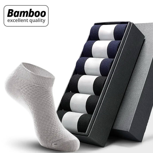 HSS 5Pairs/Lot Men Socks Bamboo Fiber Short Ankle Socks High Quality