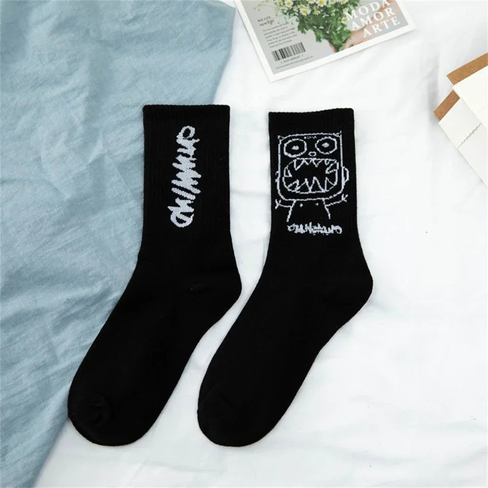 Harajuku Men's Humor Words Knitted Socks  EU 34-43 Dropship