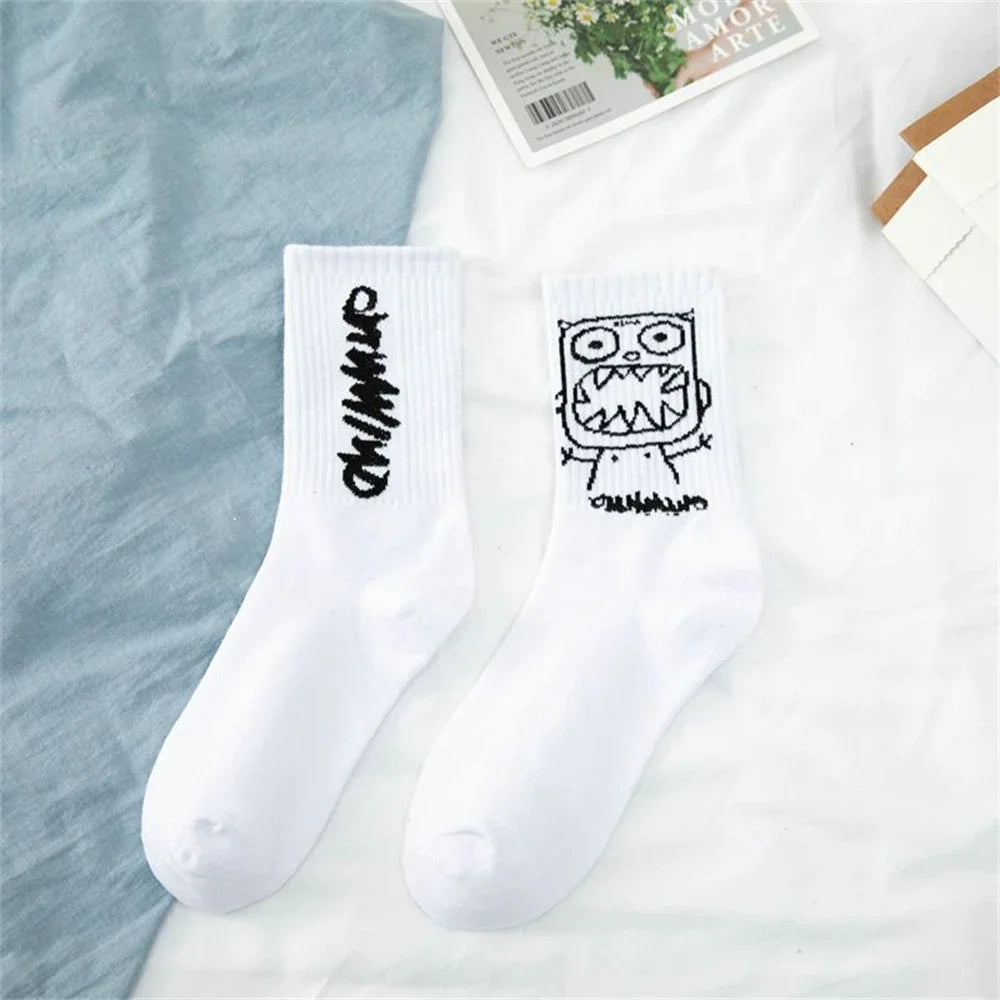 Harajuku Men's Humor Words Knitted Socks  EU 34-43 Dropship