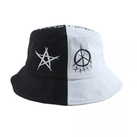 Black White Patchwork Hip Hop Cap BOB