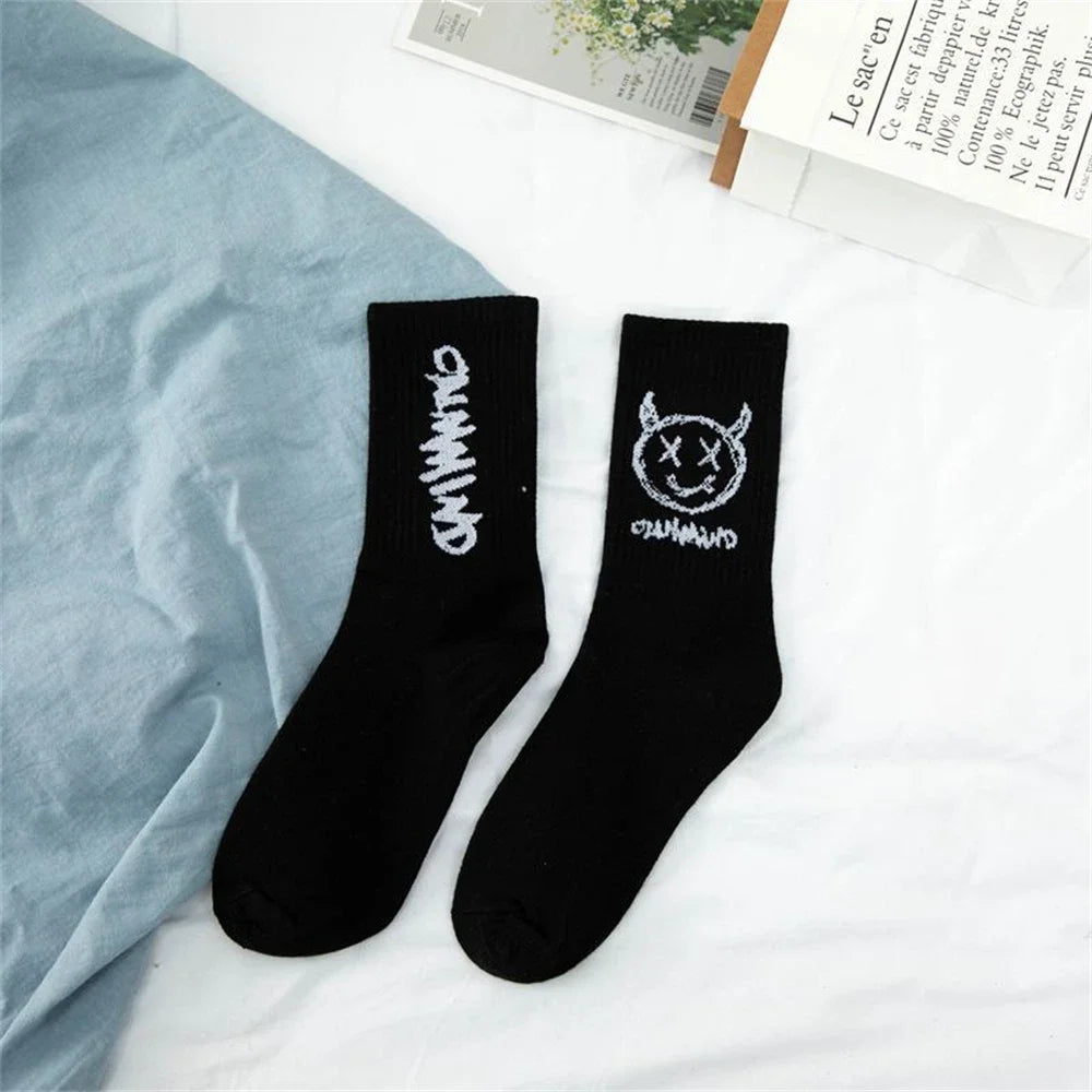 Harajuku Men's Humor Words Knitted Socks  EU 34-43 Dropship