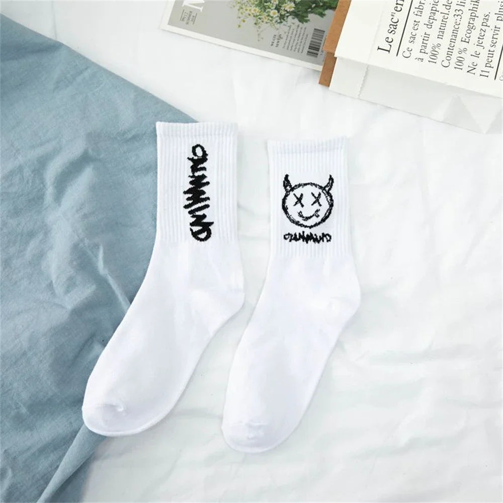 Harajuku Men's Humor Words Knitted Socks  EU 34-43 Dropship